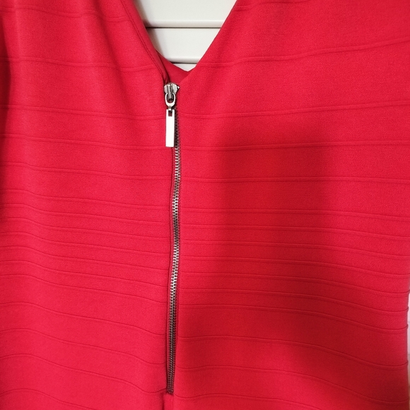 Bisou Bisou Sleeveless Back Zip Dress Size 10 Coral - Picture 5 of 9